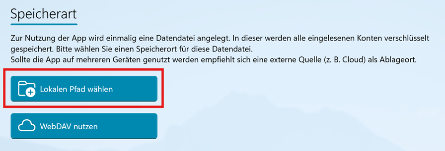 Pfad wählen
