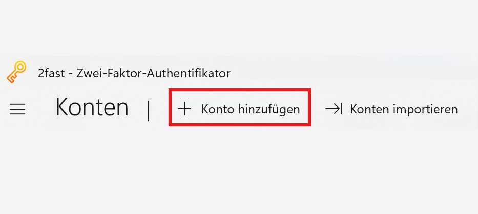 Konto hinzufügen