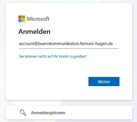 URL aufrufen und anmelden